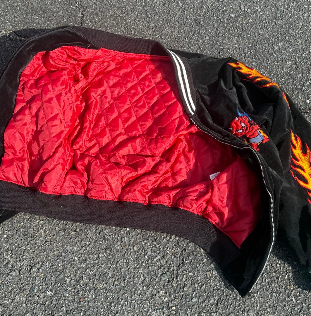 GREAT RED HOT POWER OF DEVILS 刺繍 別珍 - メルカリ