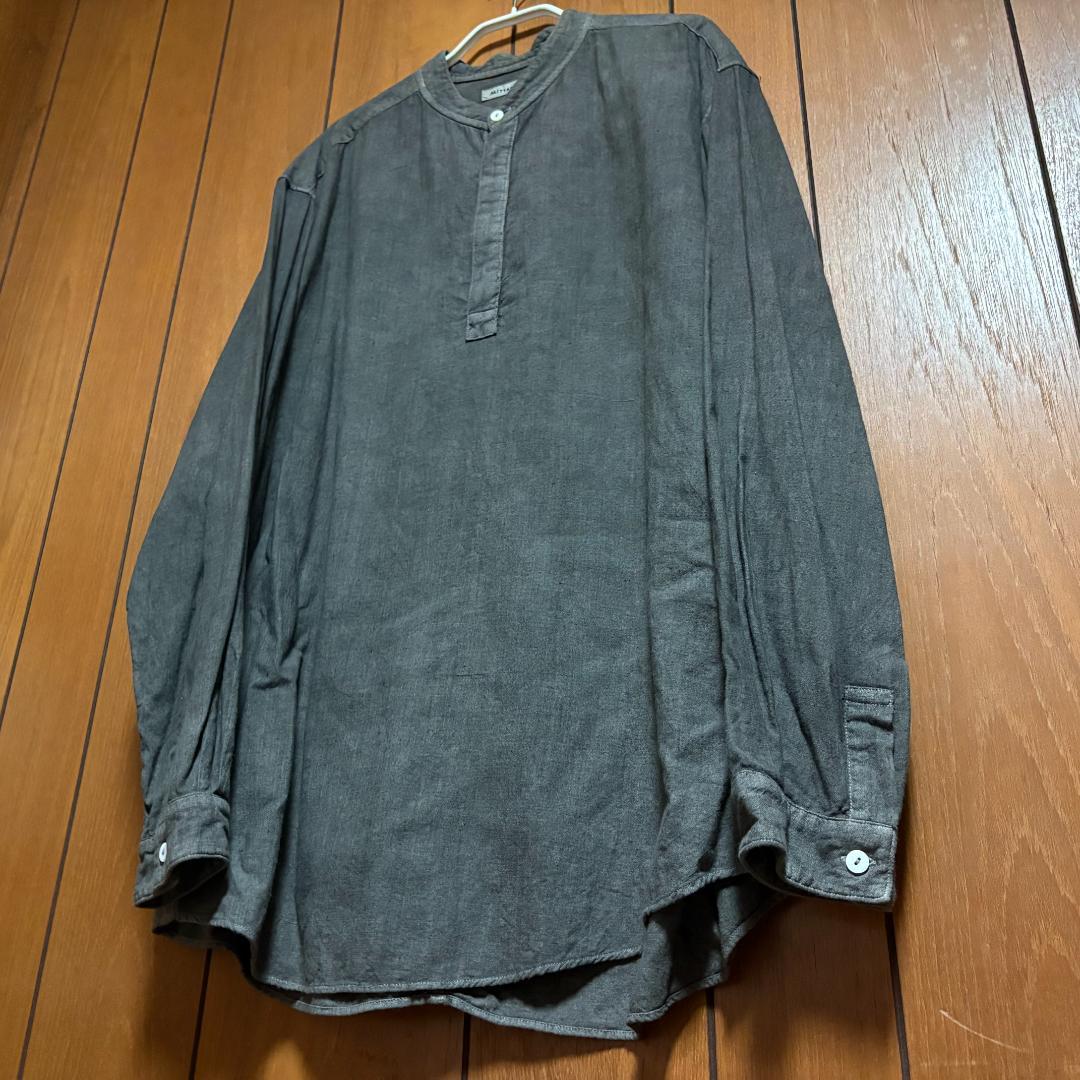 美品】MITTAN カディクルタシャツ 松煙(濃) サイズ3