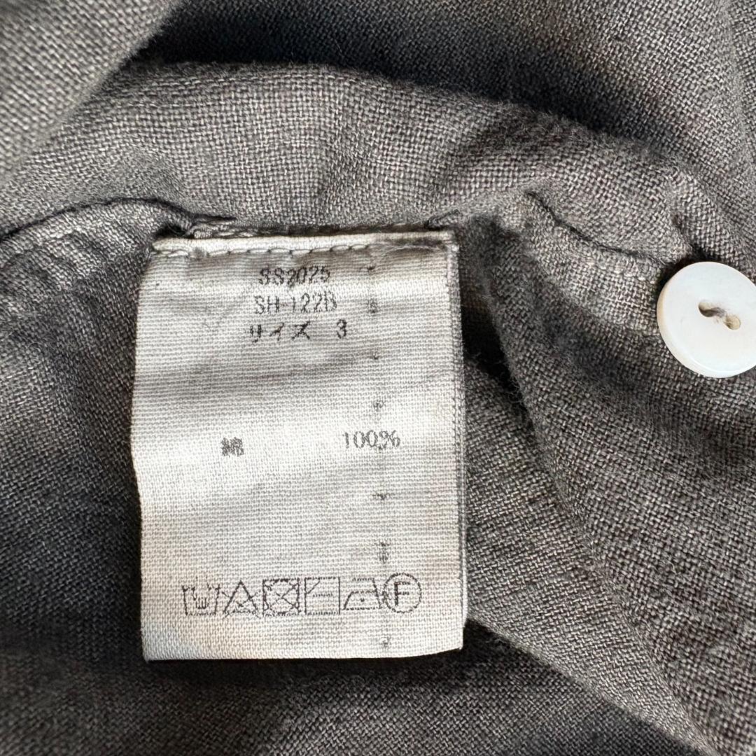 美品】MITTAN カディクルタシャツ 松煙(濃) サイズ3