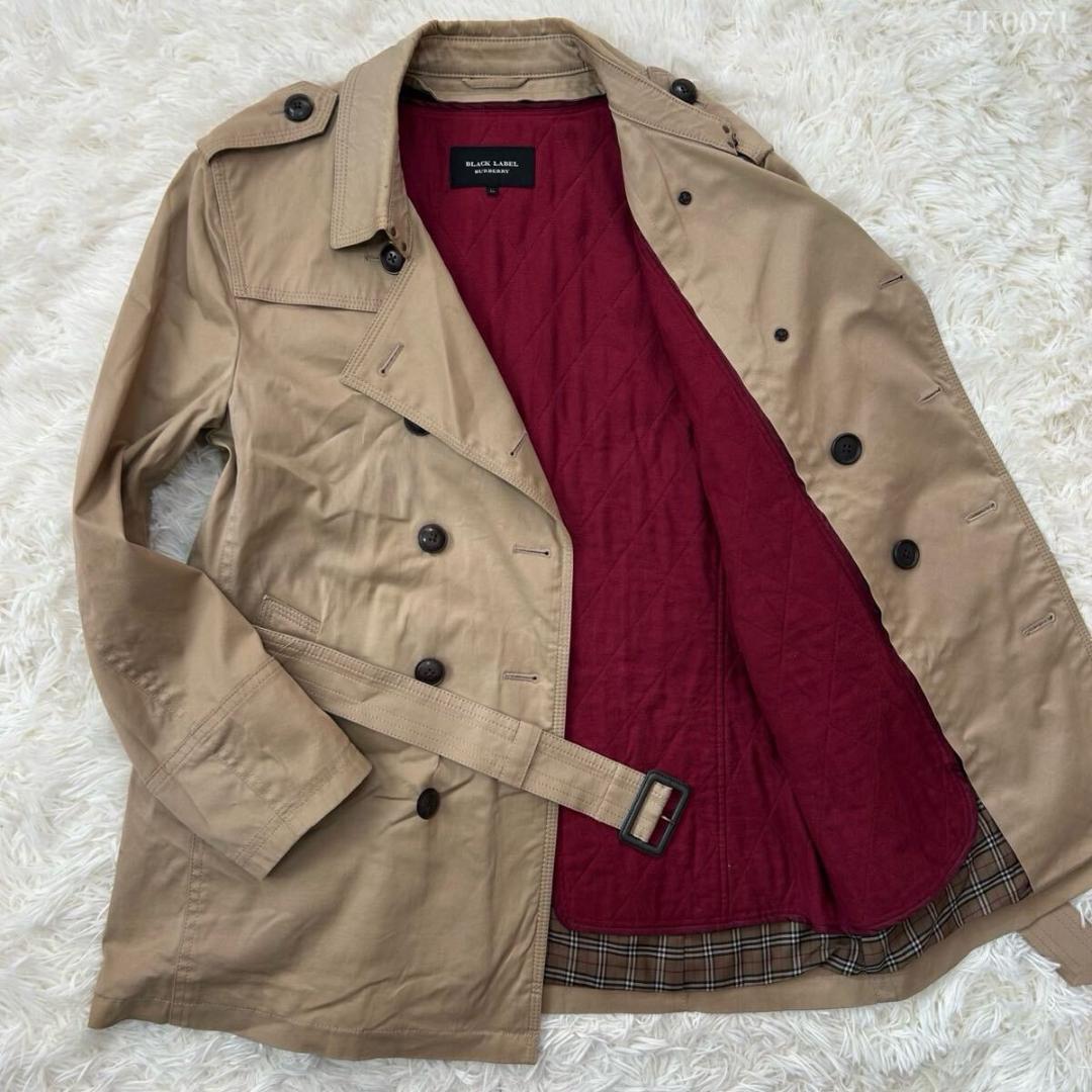 【極美品/LL】バーバリーブラックレーベル トレンチコート ライナー付 ベルト 中古・古着通販】BURBERRY BLACK LABEL (バーバリーブラックレーベル