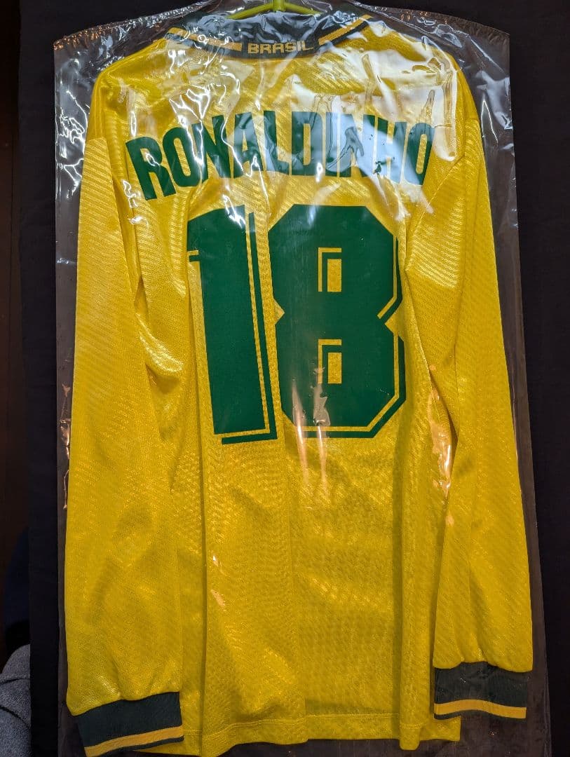 希少長袖！】ロナウド/ブラジル代表/96年アトランタ五輪/ホームモデル