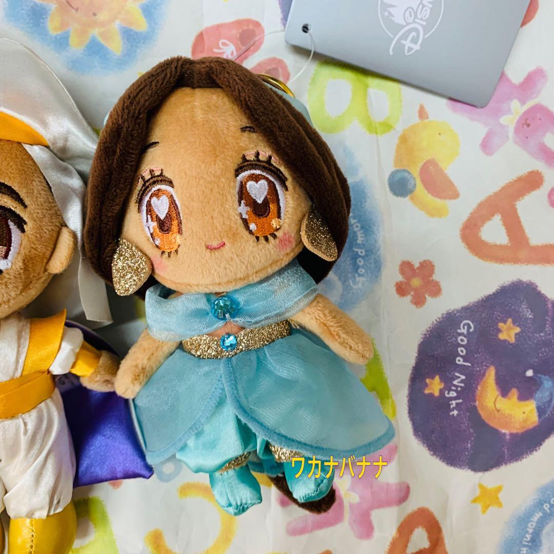 ディズニー tiny ぬいぐるみキーチェーン アラジン ジャスミン お顔