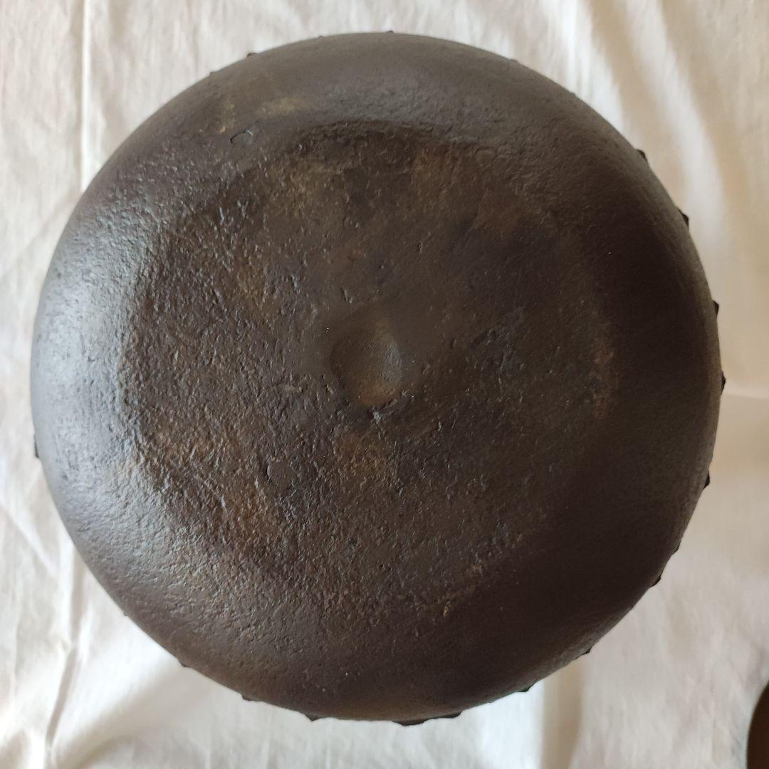 茶道具◇炉用和銑釜◇利休好阿弥陀堂釜◇菊池正直