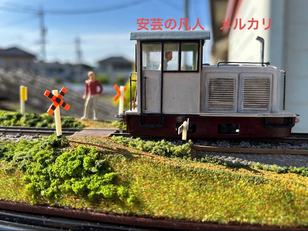Oゲージナロー(軌間16.5mm、1/45)03踏切のある風景アクリルケース付