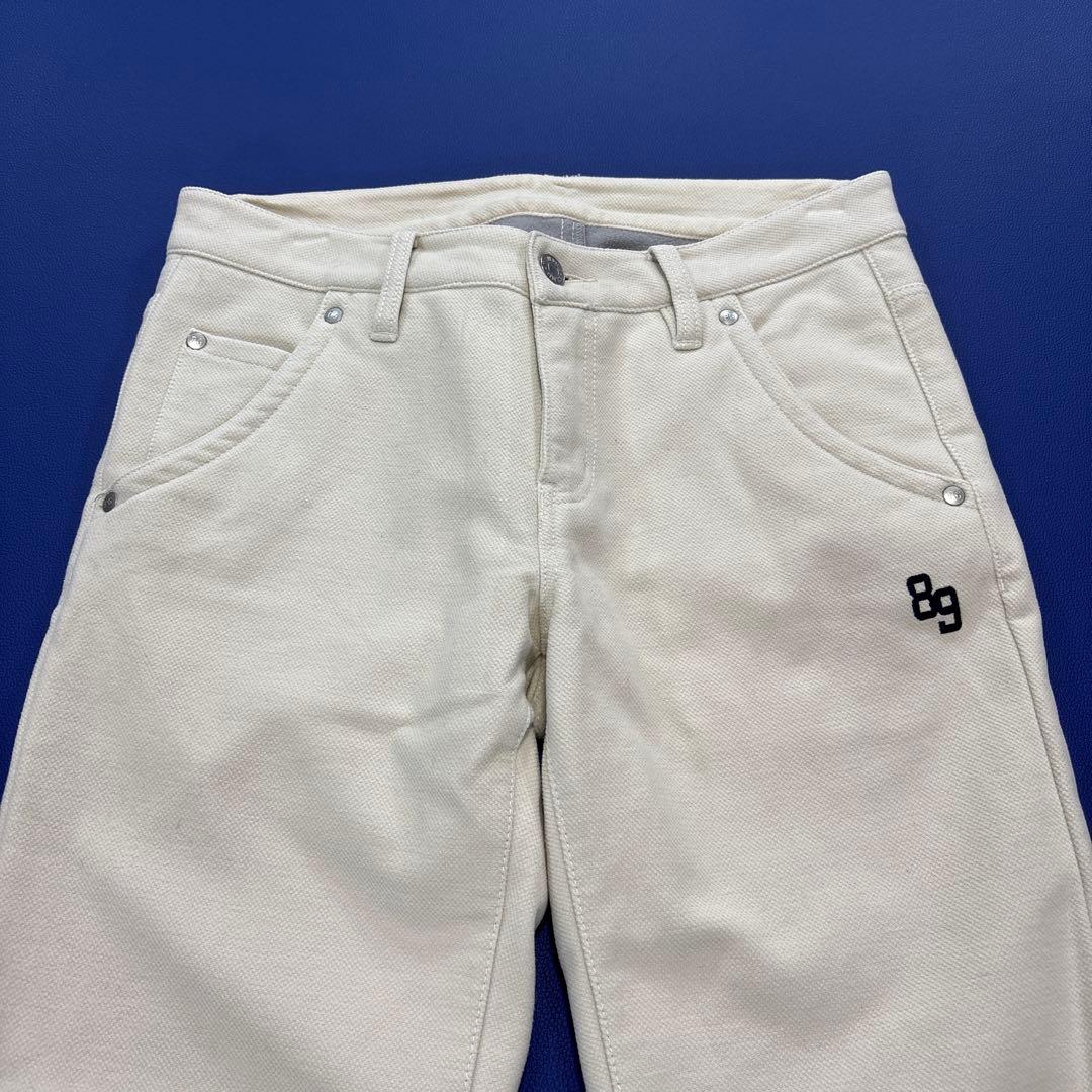 パーリーゲイツ ロングパンツ 1/M 裏起毛 アイボリー系 ベージュ系