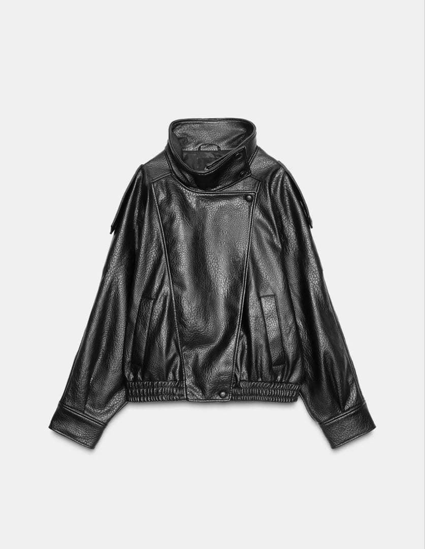 ZARA フェイクレザージャケット M