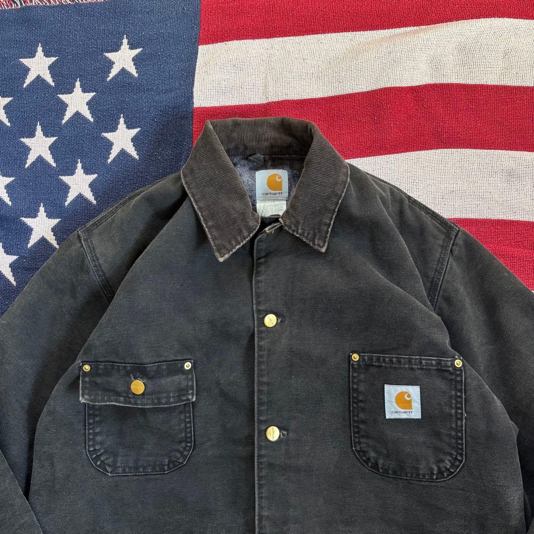 90s USA製 カーハート C01 BLK ダック チョアコート 黒 44 L - メルカリ