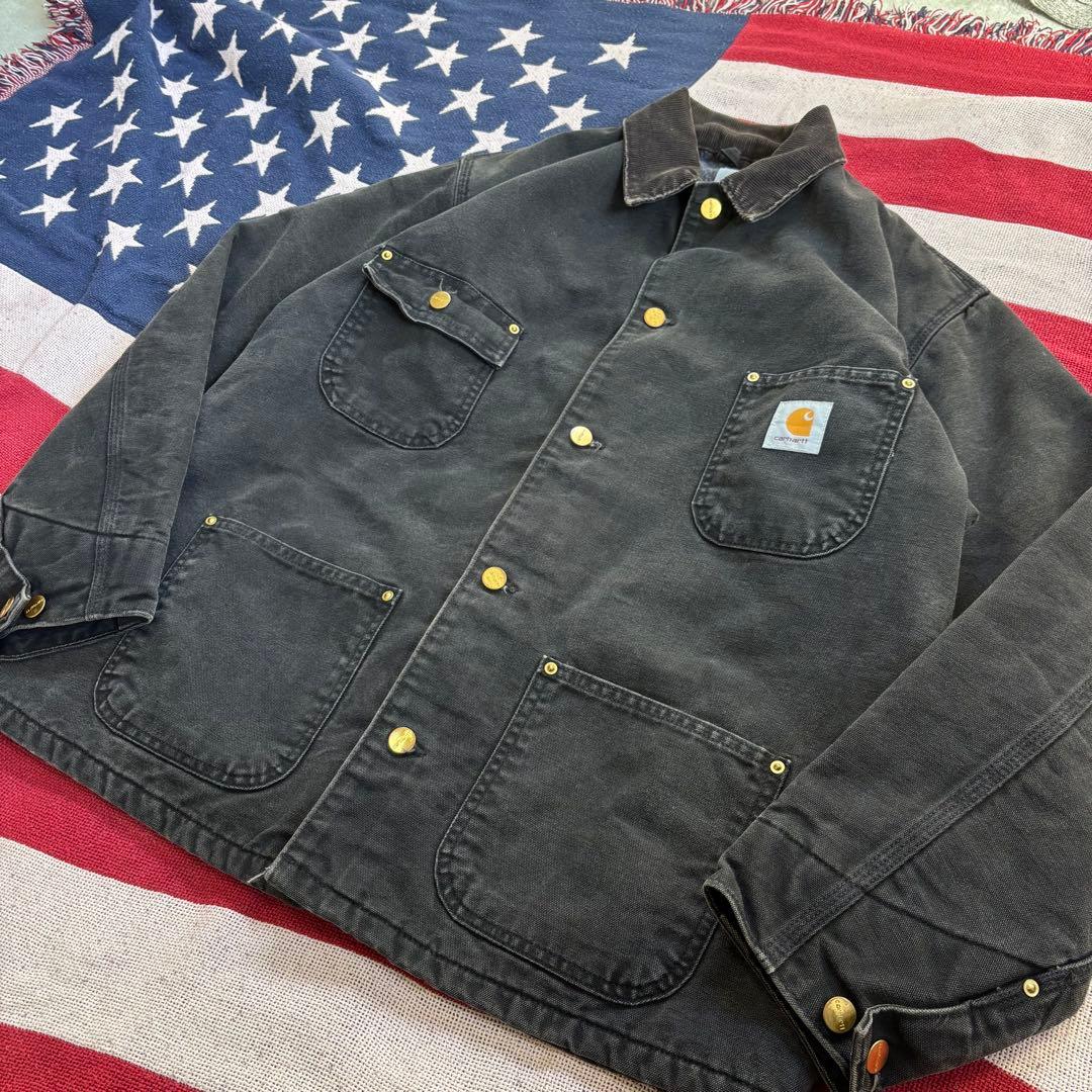90s USA製 カーハート C01 BLK ダック チョアコート 黒 44 L - メルカリ