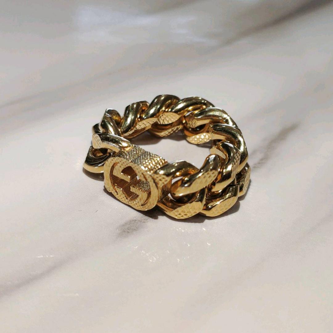 GUCCI インターロッキングG ゴルメットチェーン リング 指輪 S GUCCI