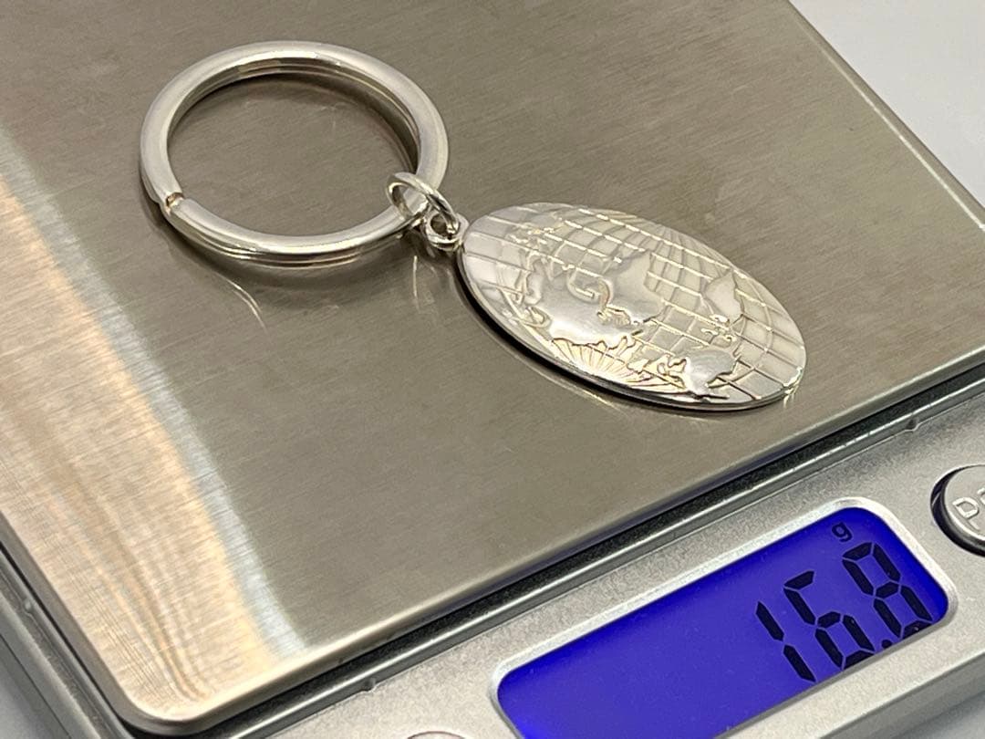 c843 美品 希少 ティファニー 2000 地球 アース 世界地図 キーリング