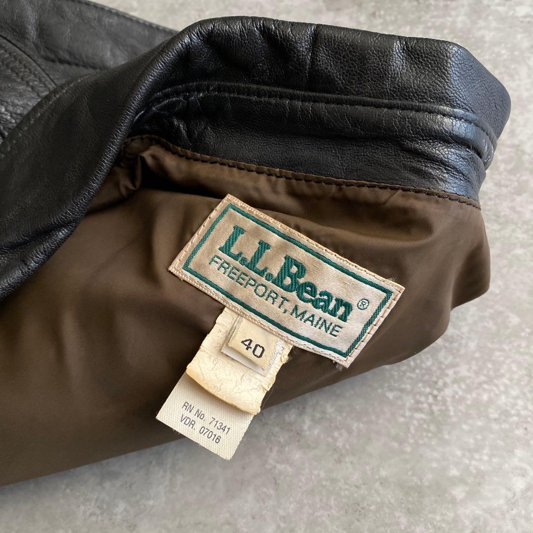 80s 90s L.L.Bean A-2 レザー ジャケット USA製 40