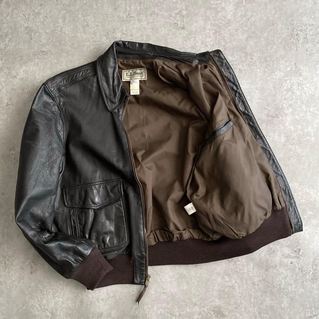80s 90s L.L.Bean A-2 レザー ジャケット USA製 40