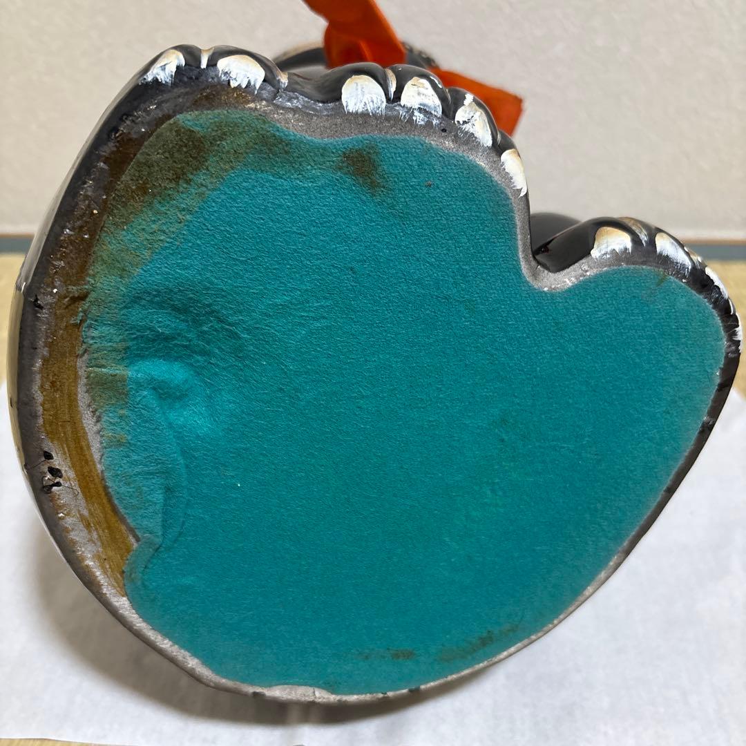 大型 約40㎝】 招き猫 黒 左手上げ 貯金箱 レトロ 厄除け 飲食店 置物