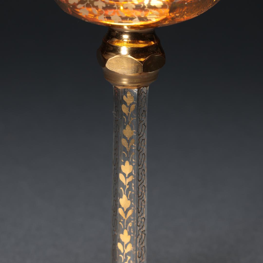 アンティークグラス ボヘミア 金彩 琥珀色 R1289ダIの通販はau PAY