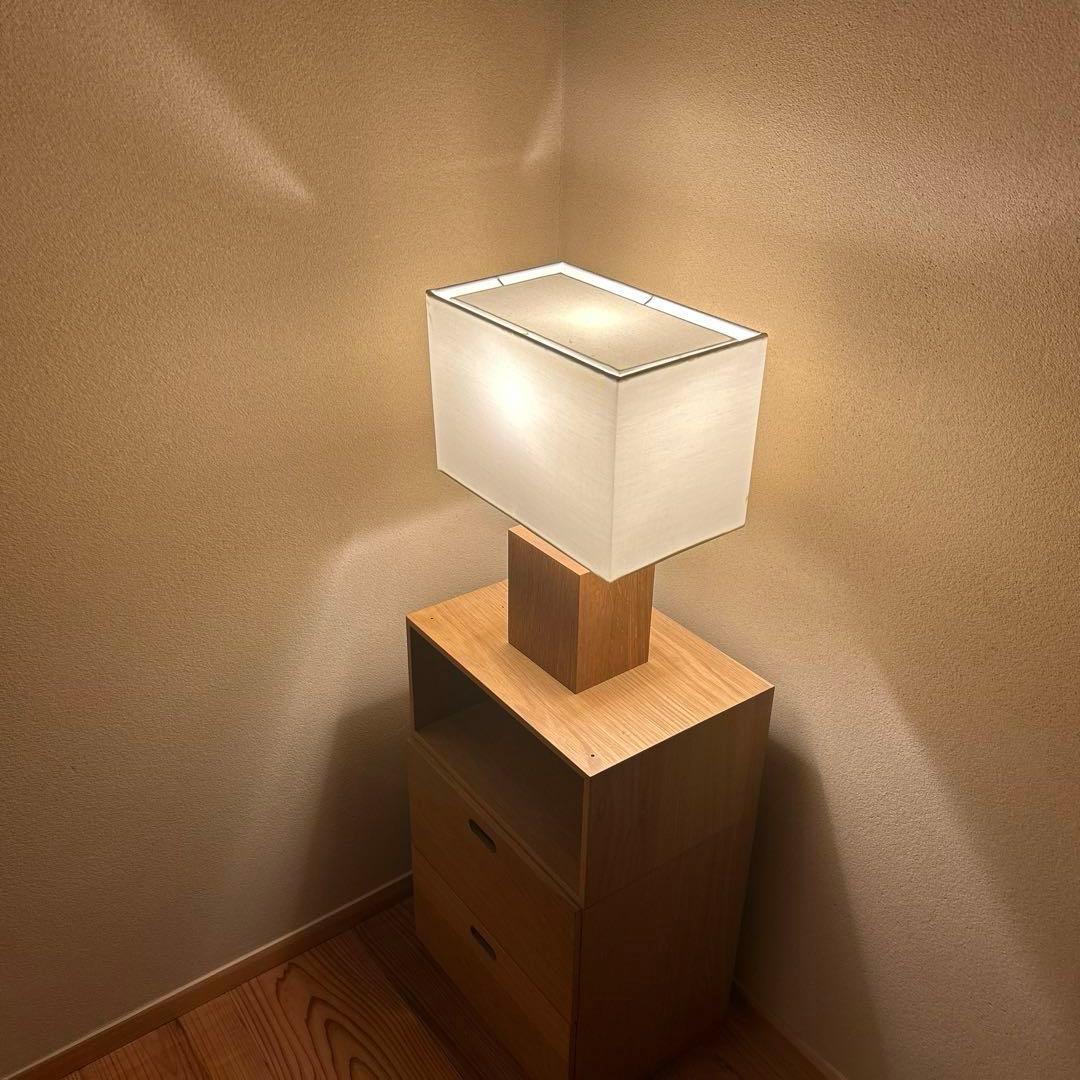 廃盤 無印良品 MJ-SOSA スタンドライト用オーク材スタンド 四角