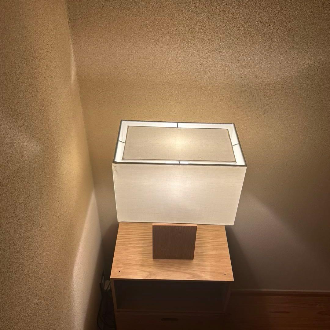 廃盤 無印良品 MJ-SOSA スタンドライト用オーク材スタンド 四角