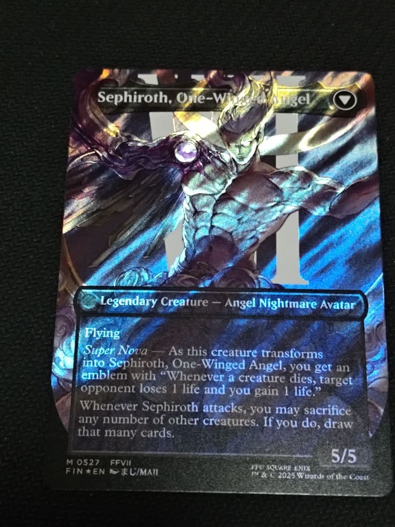 威名のソルジャー、セフィロス/片翼の天使、セフィロス　英語　サージFOIL　1枚