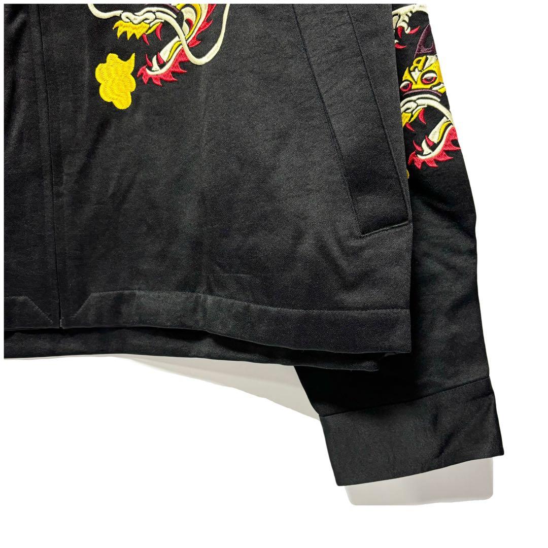 新品 ラッセルノ ゴルフ ドラゴン スーベニア ジャケット ブラック L 5