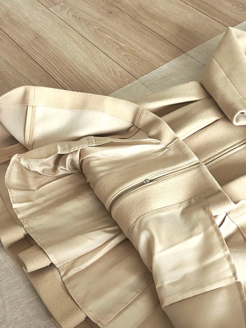 Rene ルネ ベージュ フレアコート サイズ34 アンゴラ - メルカリ