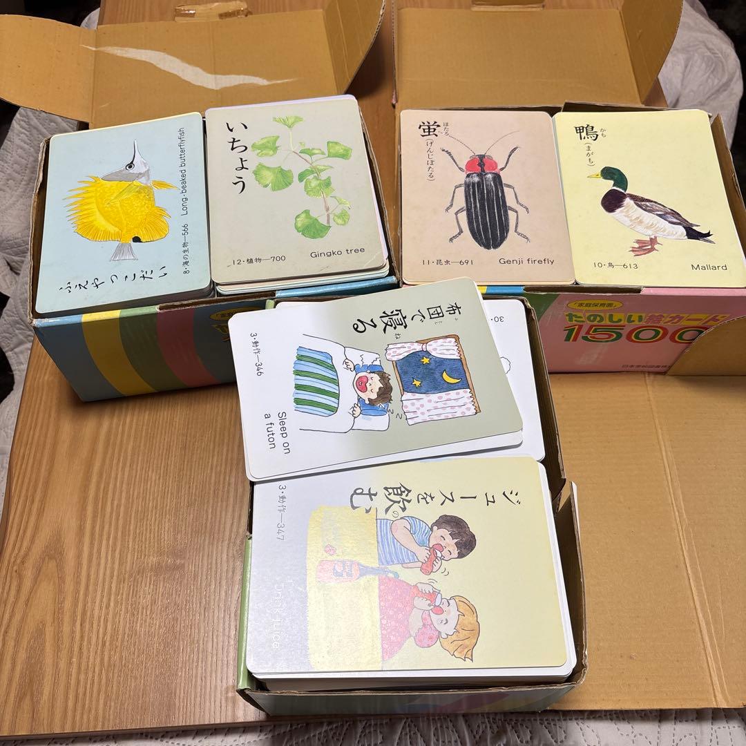 七田式⭐︎家庭保育園⭐︎たのしい絵カード 1500枚セット A B C - メルカリ