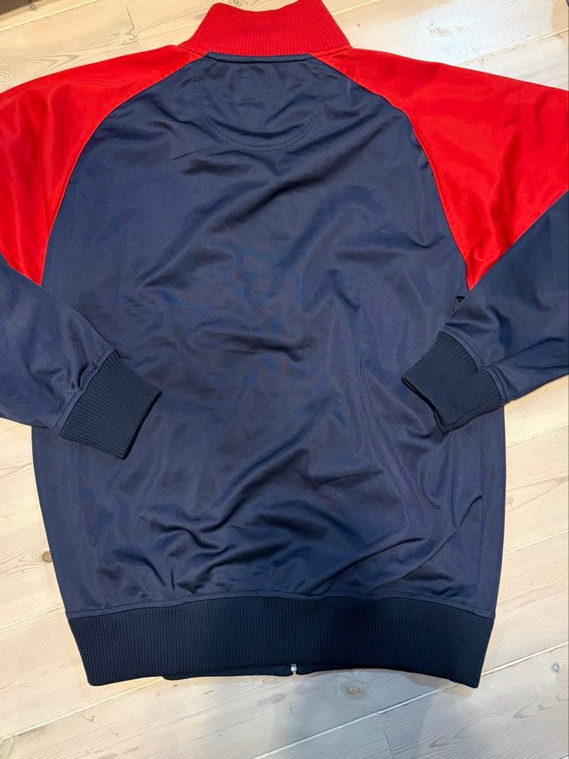 MLB フーディースウェットジップパーカー L 紺 メジャー インディアン