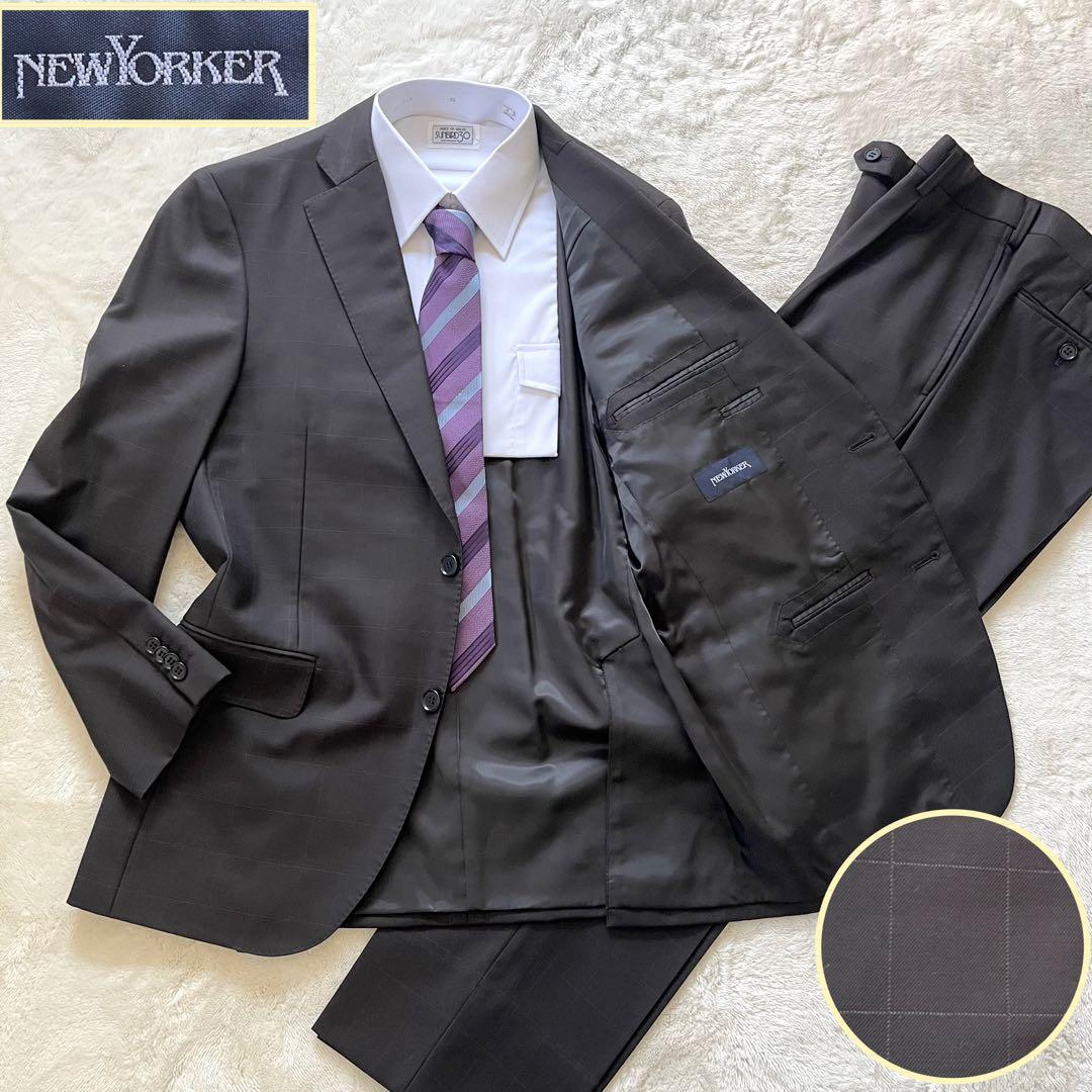 大きいサイズL✨ニューヨーカー セットアップスーツ ウィンドウペン