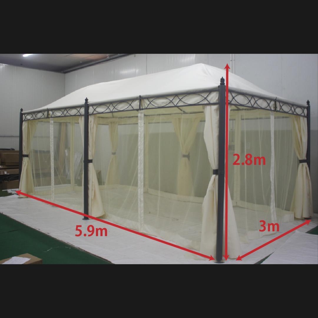 ガゼボ イベントテント 蚊帳 パーゴラシェード 常設 大型テント