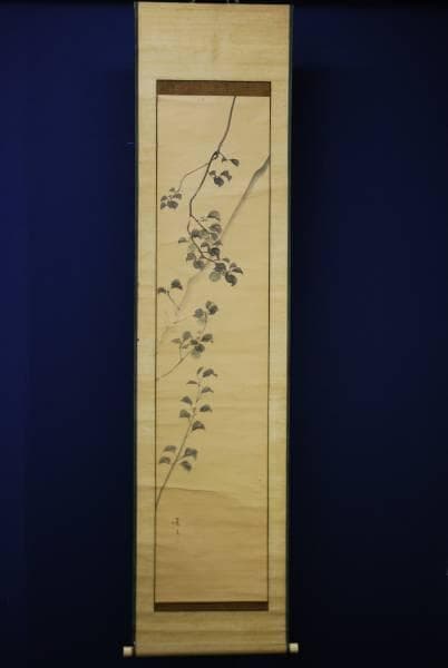 模写/松村景文/青梅図/布袋屋掛軸HC-888