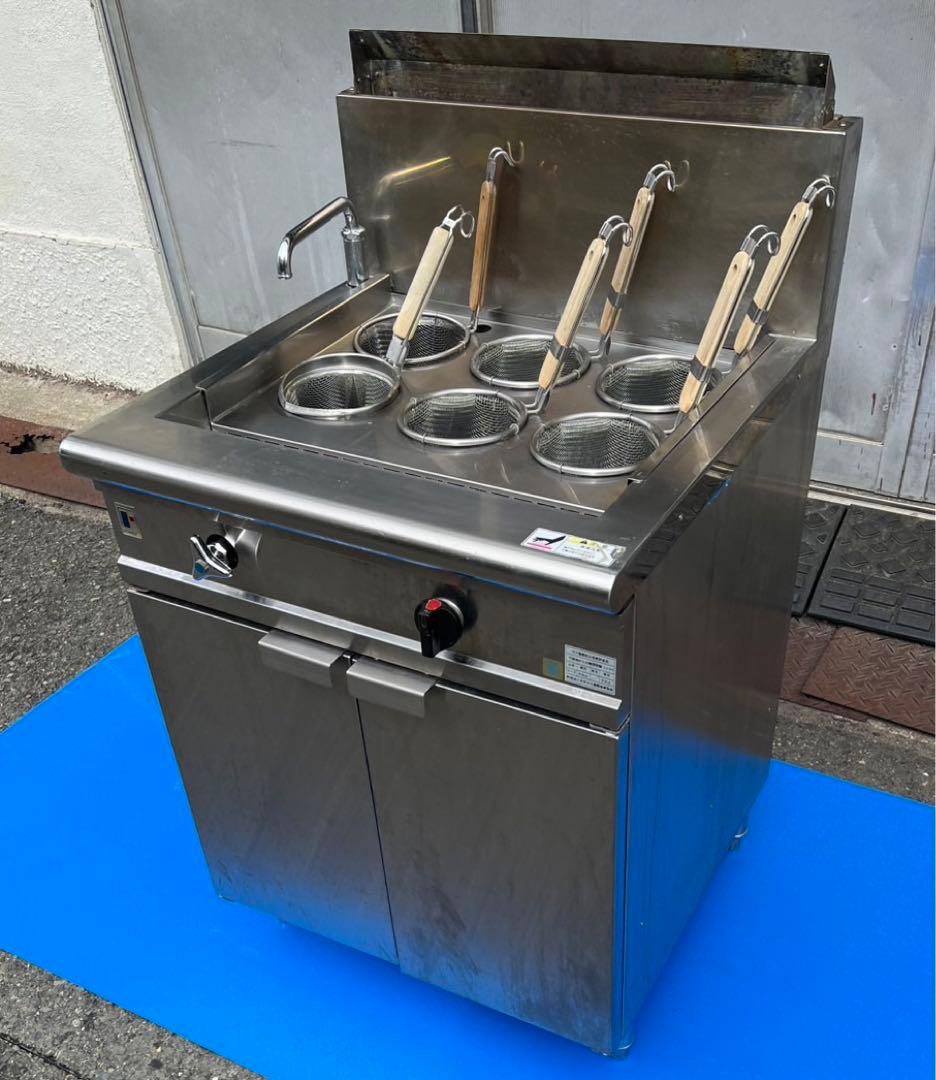 動確済み フジマック 業務用 ゆで麺器 FGNB606006A LPガス 6テボ ゆで麺器（ガス・電気）｜テボ仕様、バスケット仕様、スタンドタイプ