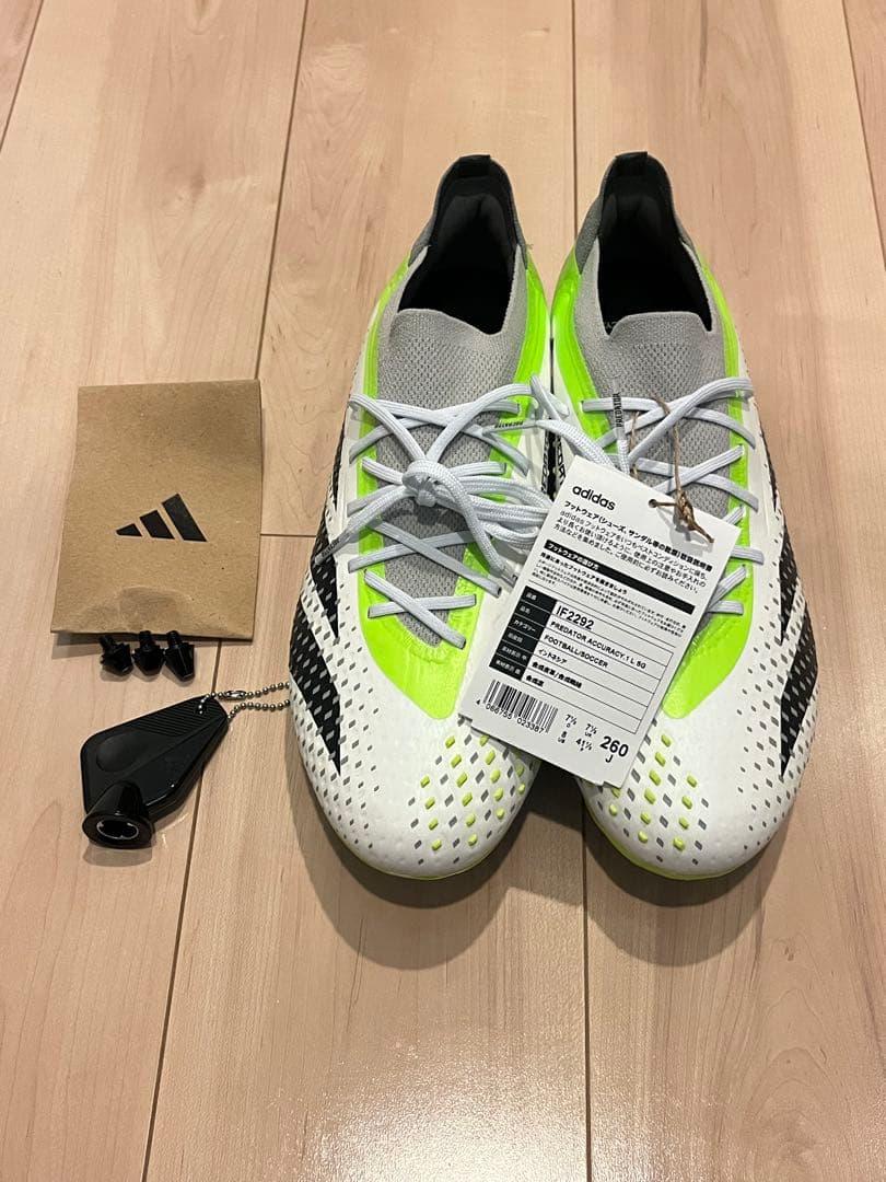 adidas Predator 26.0cm SG ホワイト/グリーン