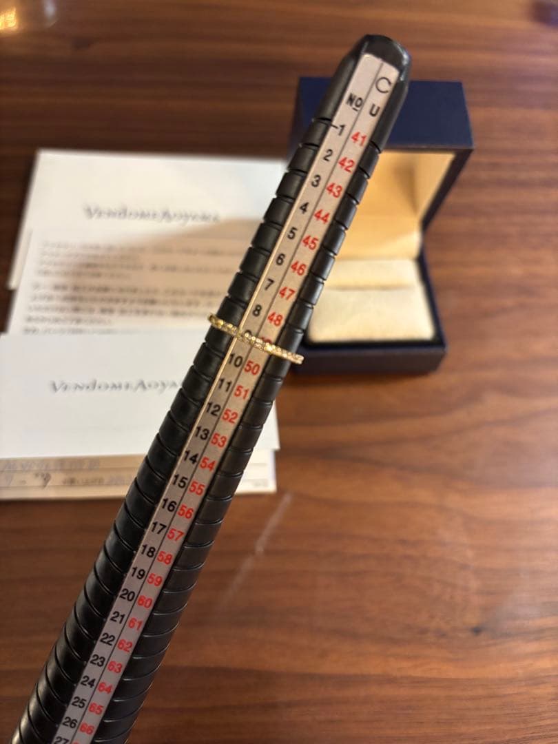 現行9.6万【美品】ヴァンドーム青山 K18YG ダイヤ ハーフエタニティ 9