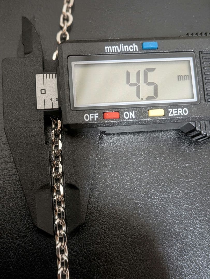 新品未使用サードSAAD ステンレス アズキ 太チェーン 4.5mm幅 45cm