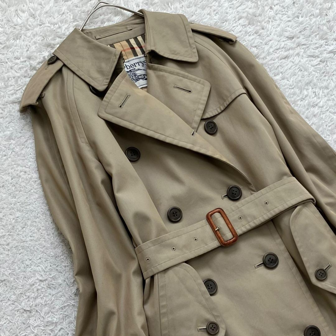バーバリー トレンチコート ノバチェック ロング ベルト Aライン