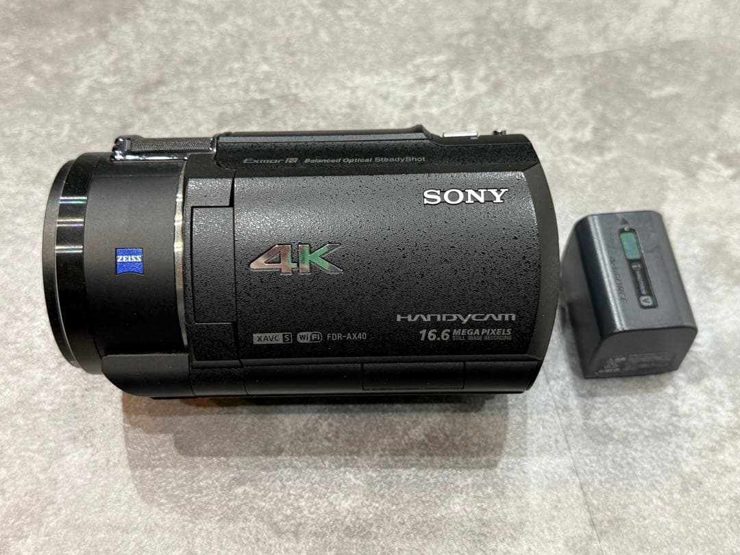 SONY FDR-AX40 4K ハンディカム 本体 おまけでワイコン付き - メルカリ