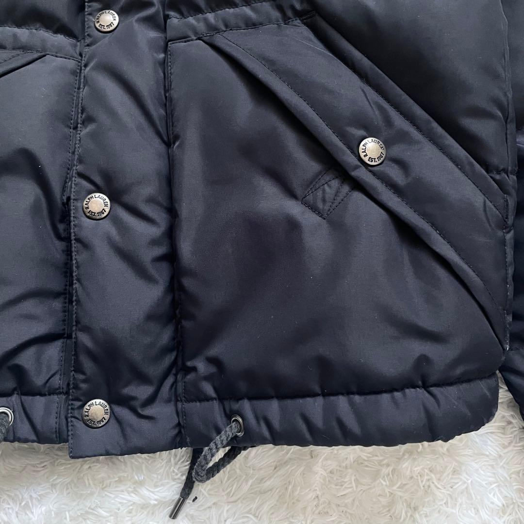 極美品✨ポロラルフローレン ダウンジャケット 2way ポニー刺繍 黒 XS