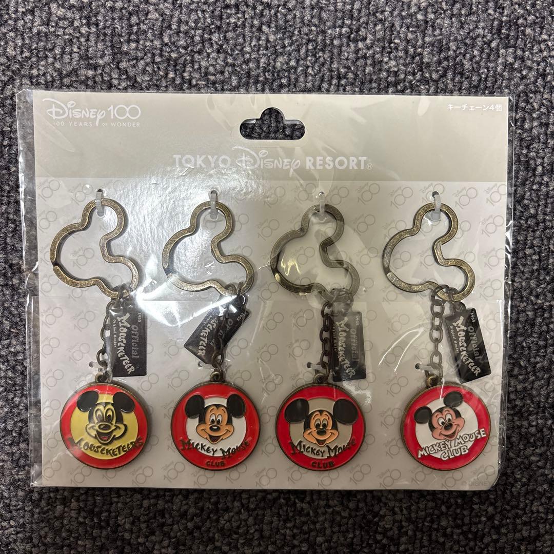 東京ディズニーリゾート ミッキーマウス キーホルダー 4個セット