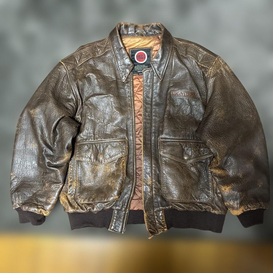 LUCKY STRIKE レザージャケット - メルカリ