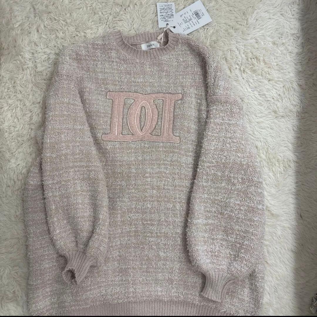 Darich♡DDロゴツイードニットプルオーバー♡ピンク - メルカリ