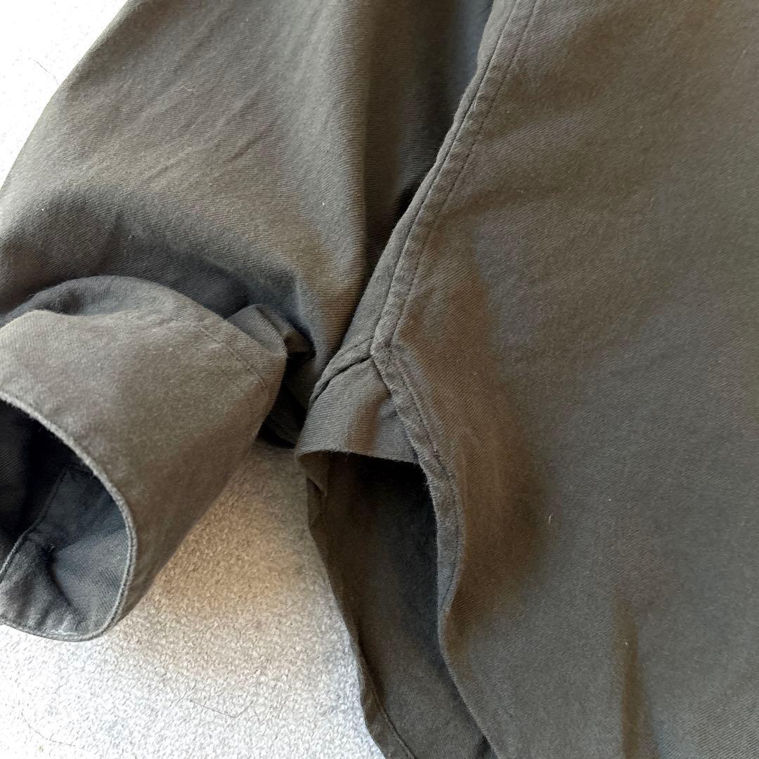 マーガレットハウエル メンズ L 起毛感 コットン バンドカラーシャツ