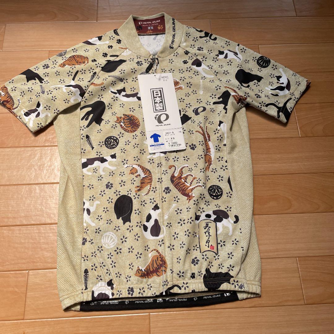 パールイズミ サイクルジャージ　和風猫柄　xsサイズ パールイズミ 2019春夏「桜と猫」限定サイクルジャージ発売 サイクル