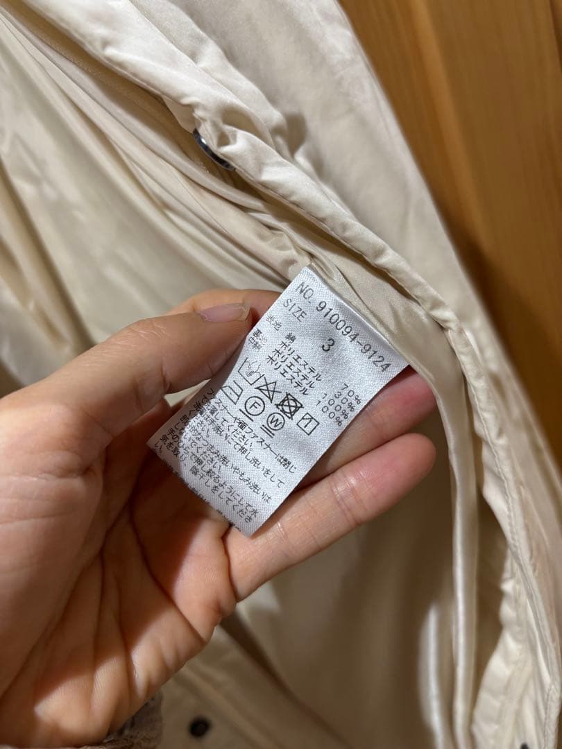 N.O.R.C パディングロングコート3 エクリュ - メルカリ