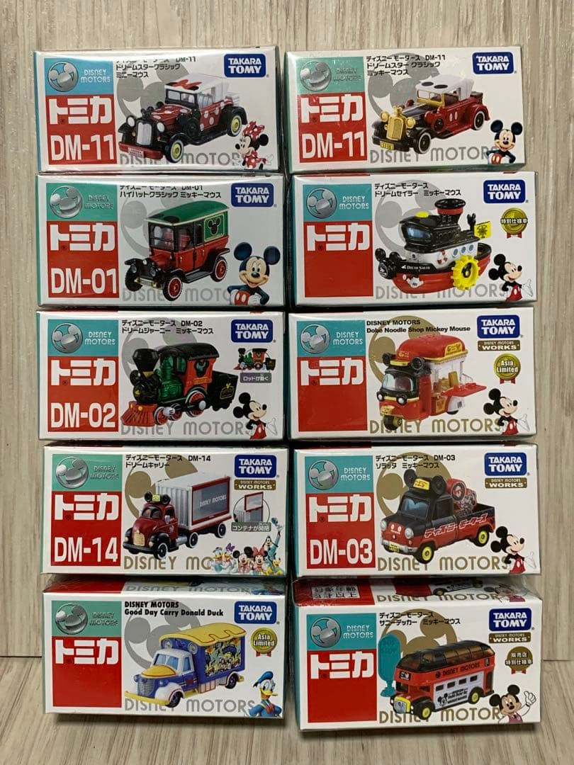 DISNEY MOTORS ディズニー モータース トミカ 10点セット トミカ 「ディズニーモータース ドリームスター ミッキーマウス10th
