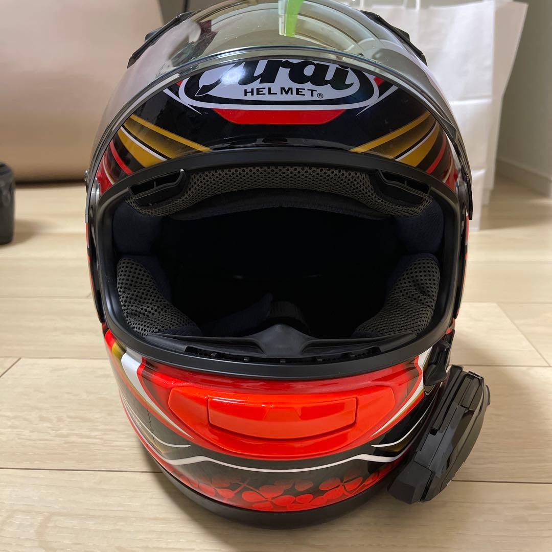 Arai フルフェイスヘルメット 赤・黒・金 ミラーシールド - メルカリ