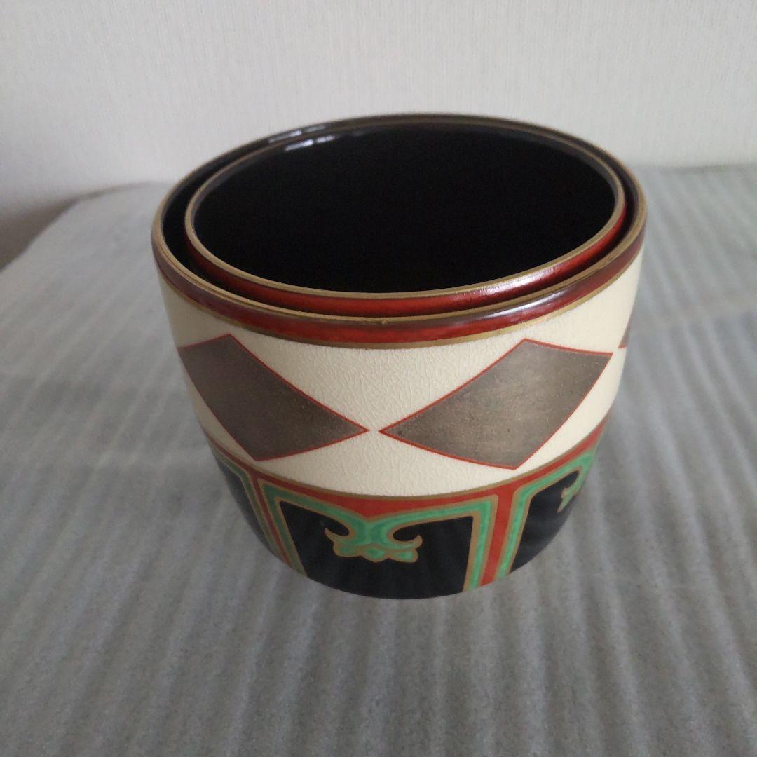 色絵金銀菱重茶碗 野々村仁清写 MOA美術館 共箱 - メルカリ