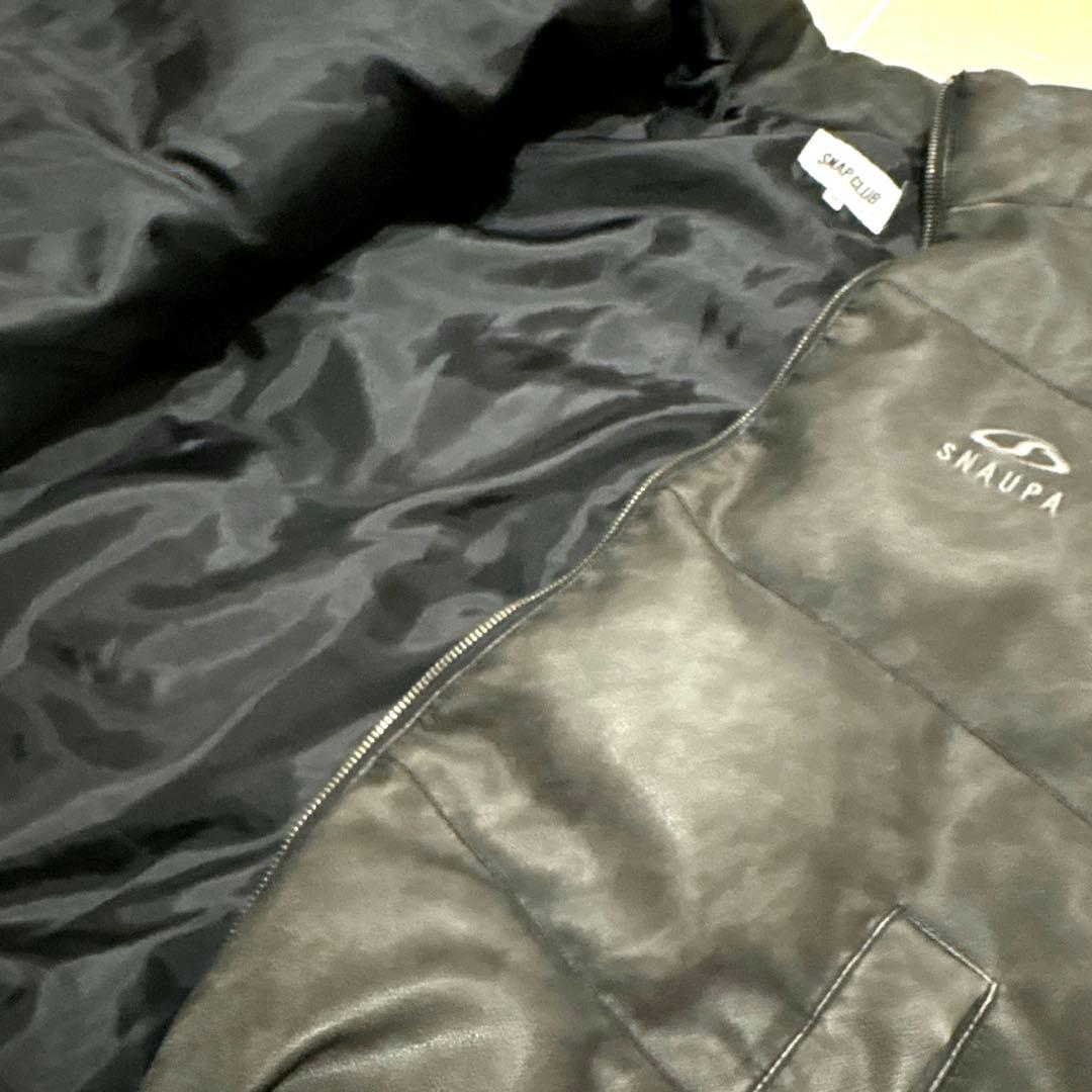 Snap club ブラック ダウンジャケットM ヴィンテージ風 ダブルジップ