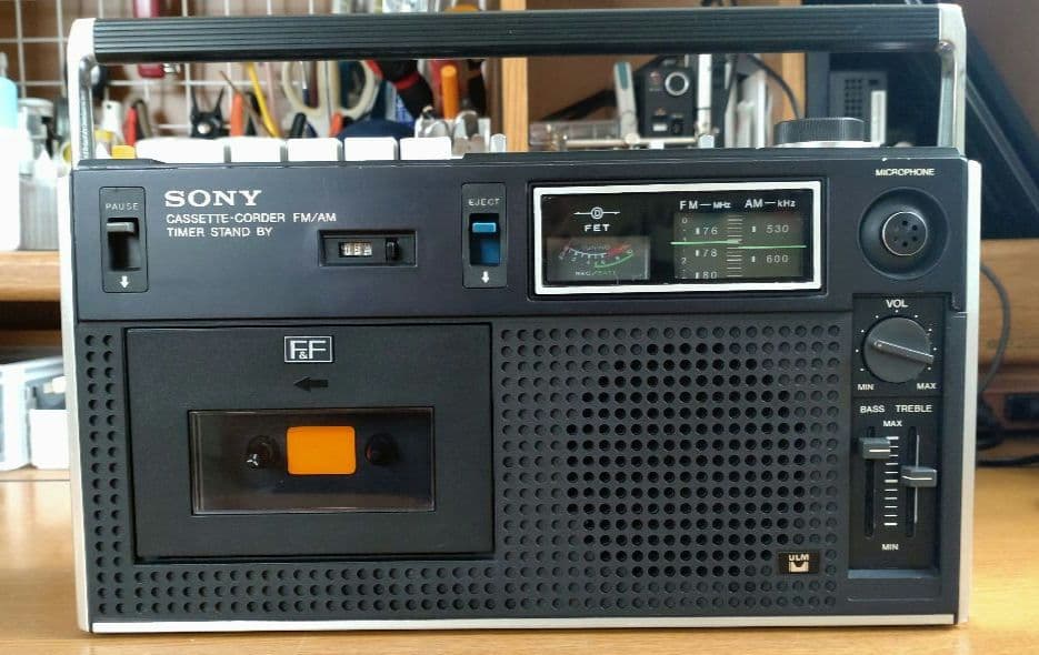 ラジカセ SONY CF-1900 Yahoo!オークション - SONY CF-1900昭和レトロ ラジカセ 動作品