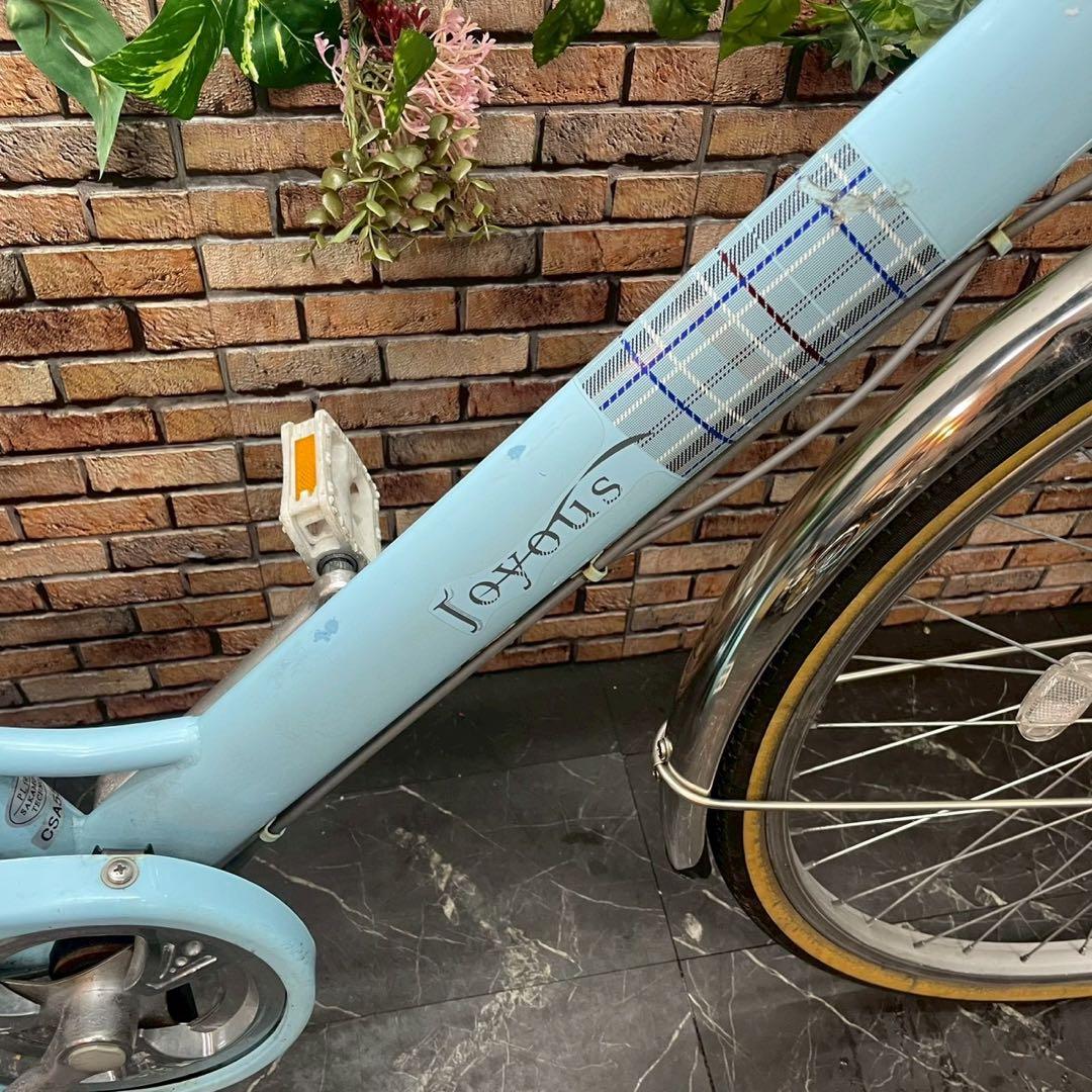 110】子供用自転車 子供車 joyous 水色 26インチ 変速付き - メルカリ