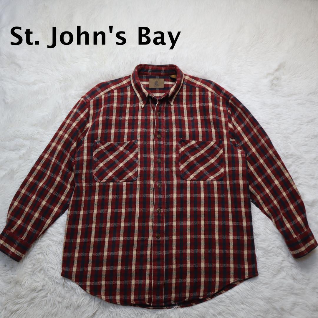 St.John's Bay 90s ヘビー ネルシャツ 革タグ チェック L - メルカリ