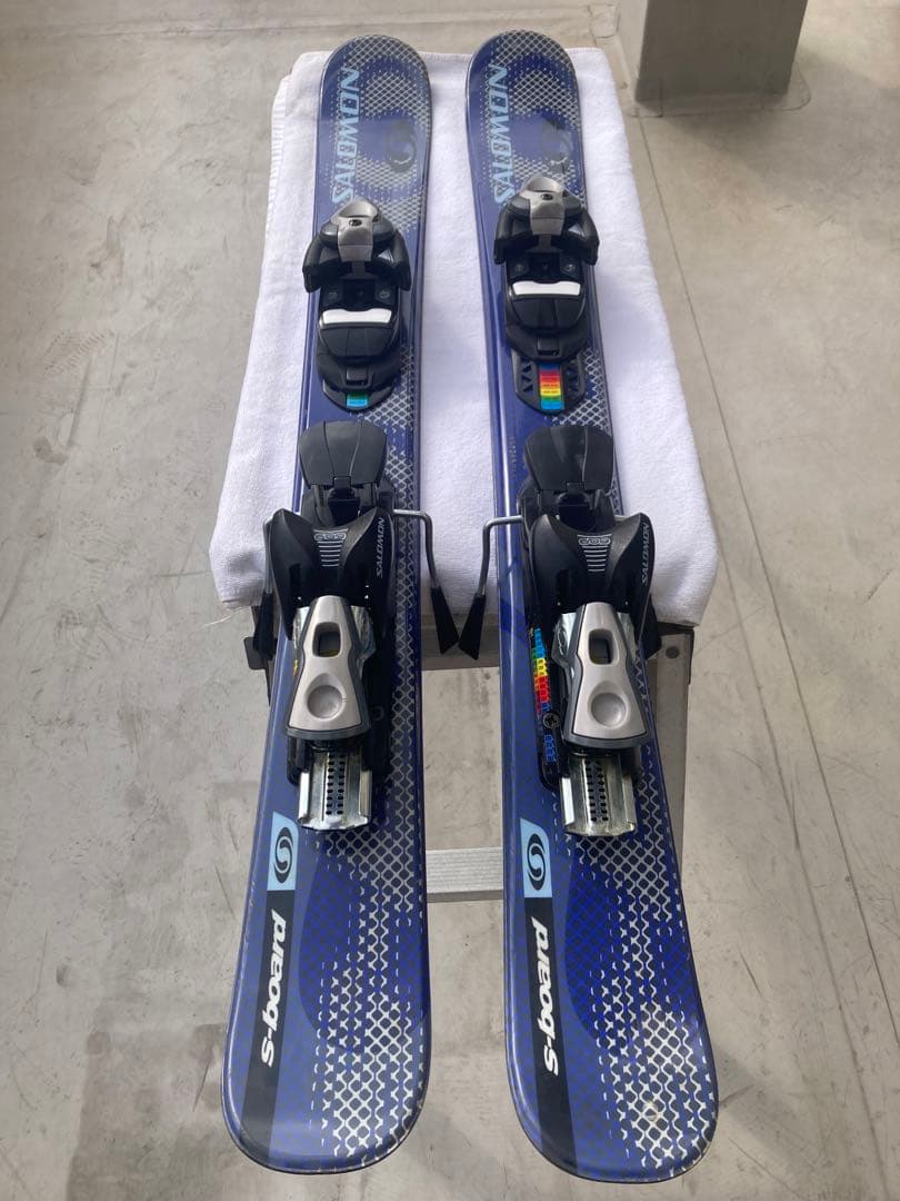 ショートスキー (ファン)ボードと解放ビィンディング のセット SALOMON