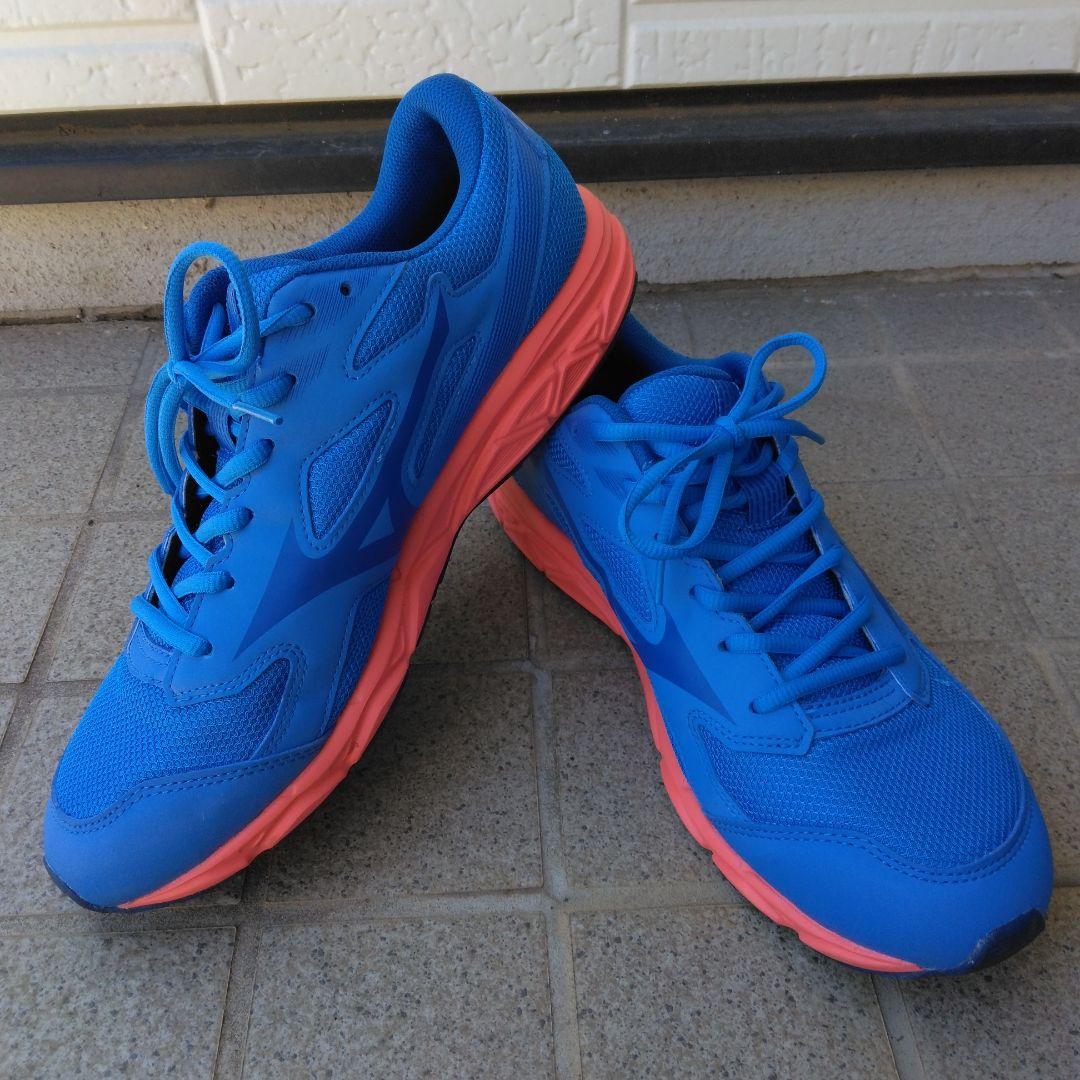 Mizuno ランニングシューズ 青 オレンジ 28.0㎝ - メルカリ